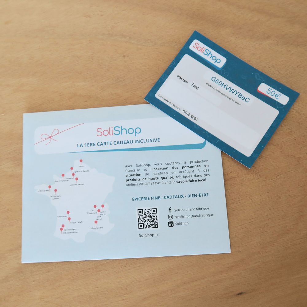 Chèque cadeau solidaire