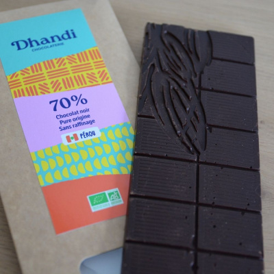 tablette chocolat noir bio dhandi